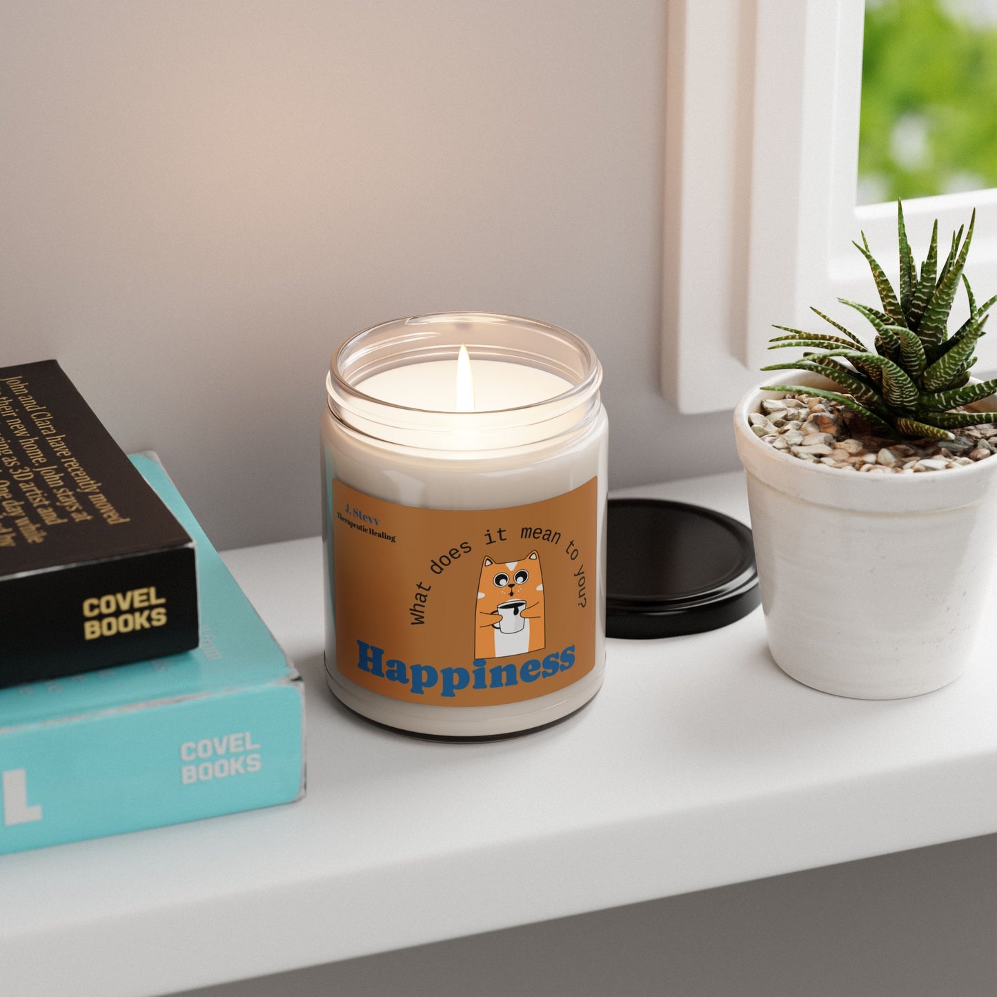 Happiness Scented Soy Candle - 9oz Therapeutic Candle for Relaxation and Self-Care