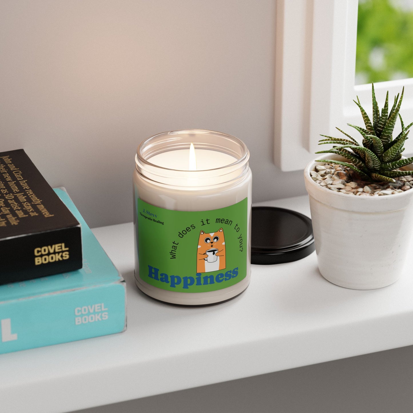 Happiness Scented Soy Candle - 9oz Therapeutic Candle for Relaxation and Self-Care