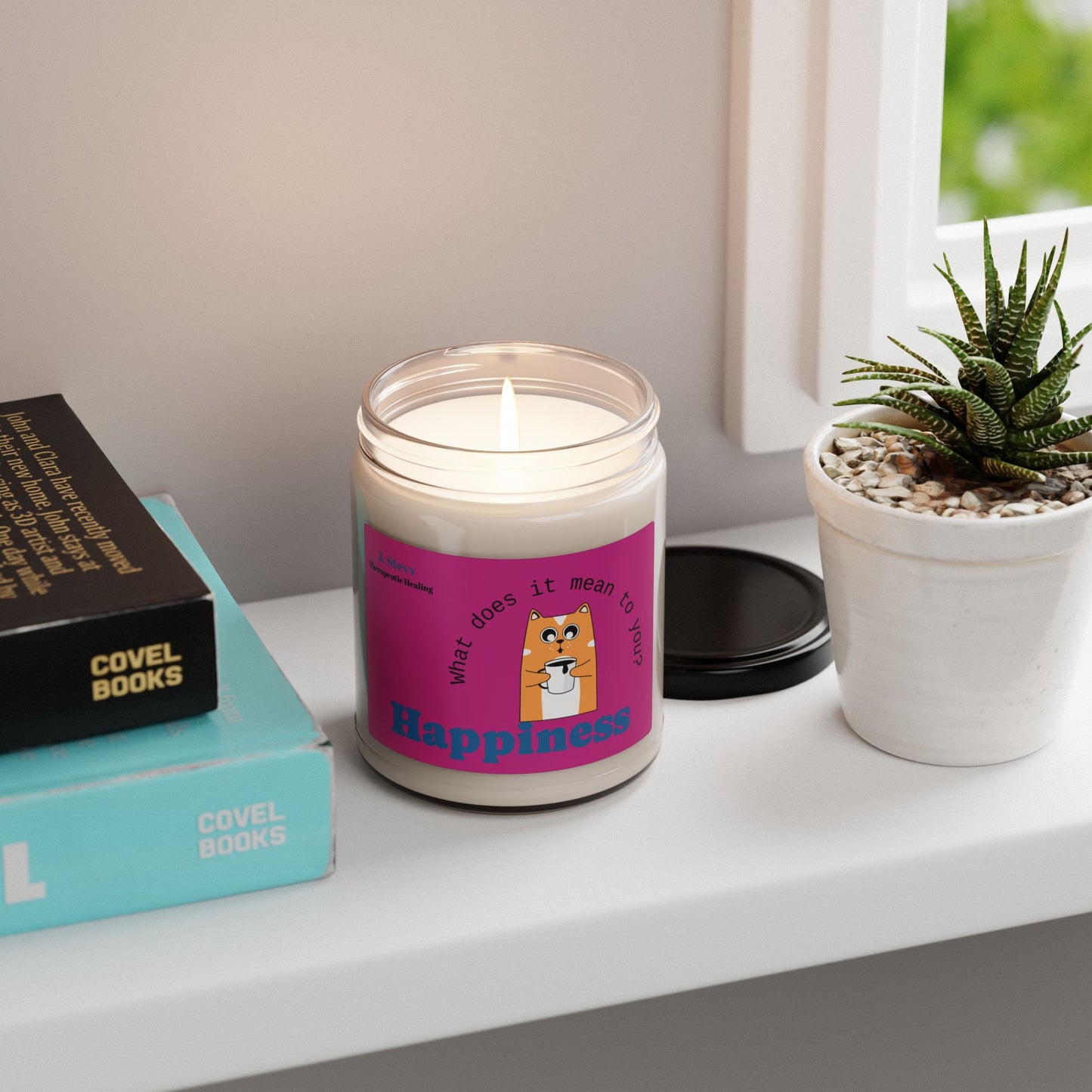 Happiness Scented Soy Candle - 9oz Therapeutic Candle for Relaxation and Self-Care