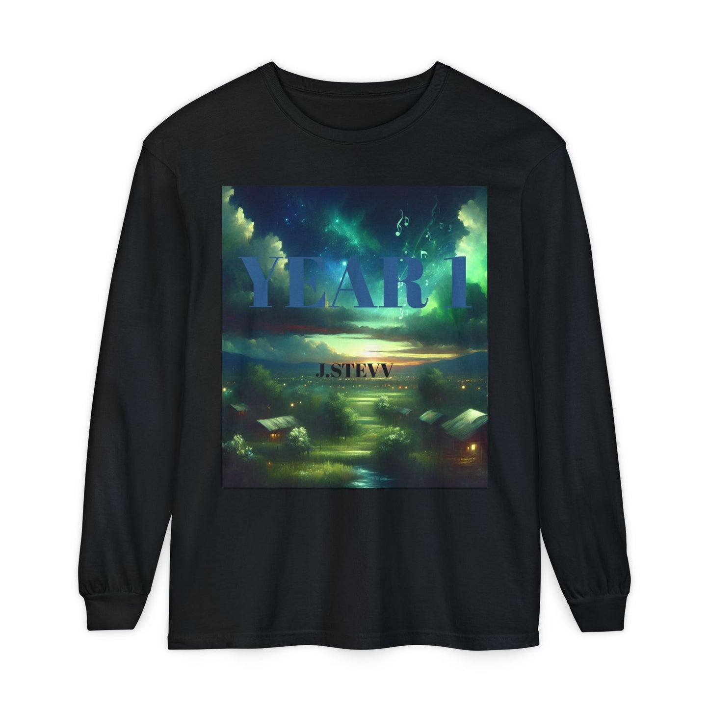 YEAR 1 Unisex Long Sleeve T-Shirt - Garment-Dyed Colorful Design