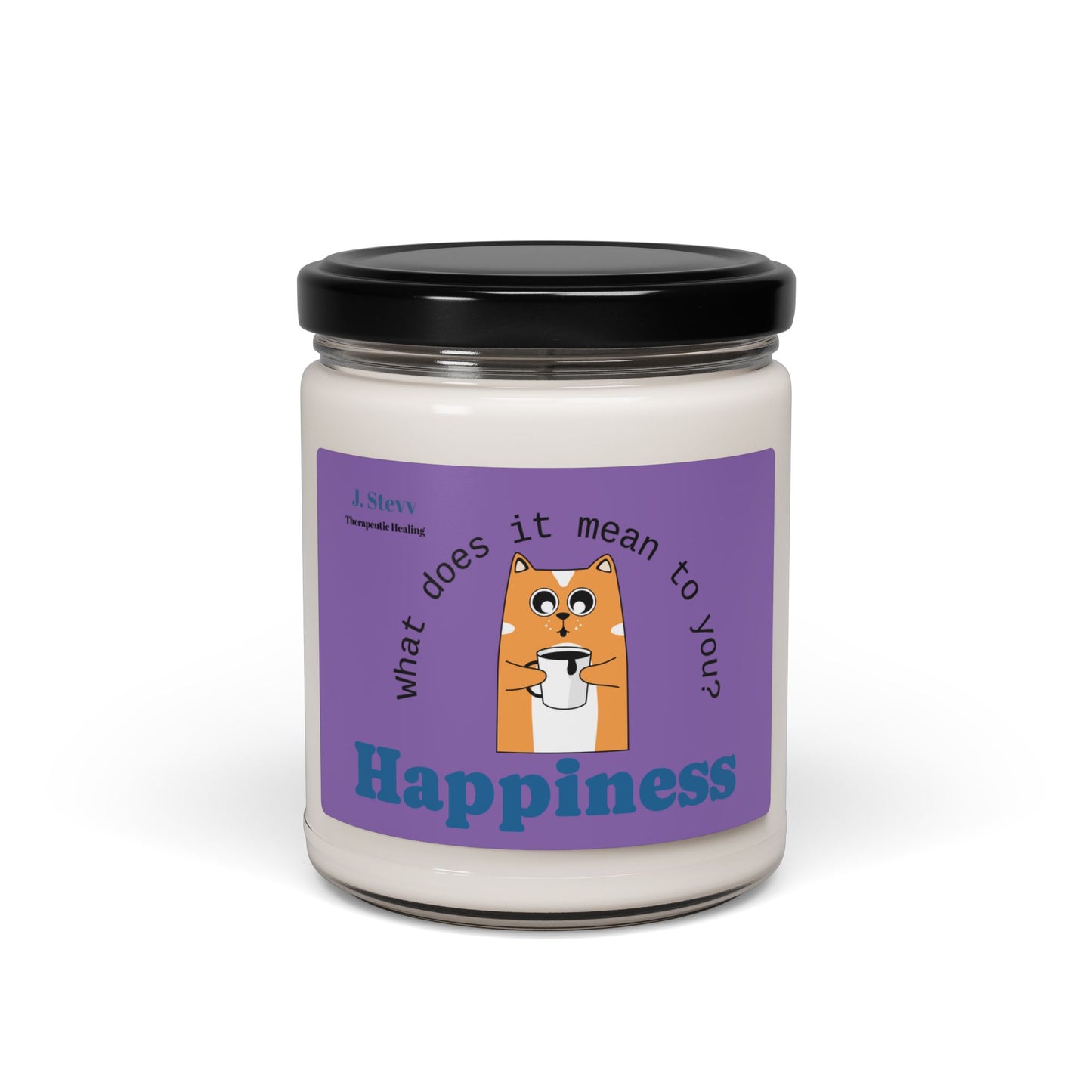 Happiness Scented Soy Candle - 9oz Therapeutic Candle for Relaxation and Self-Care