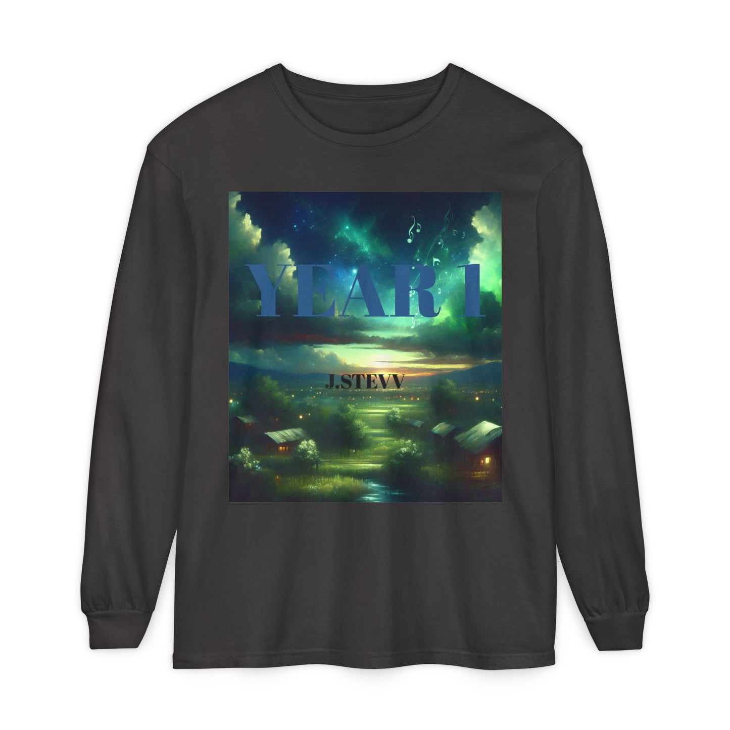 YEAR 1 Unisex Long Sleeve T-Shirt - Garment-Dyed Colorful Design