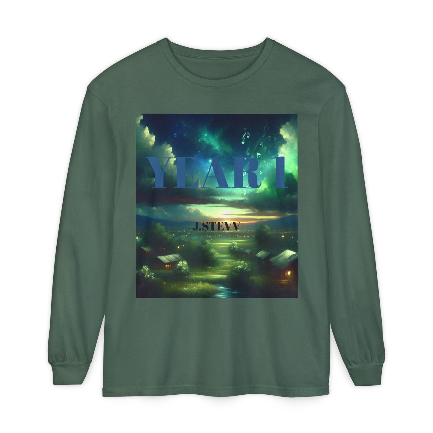 YEAR 1 Unisex Long Sleeve T-Shirt - Garment-Dyed Colorful Design