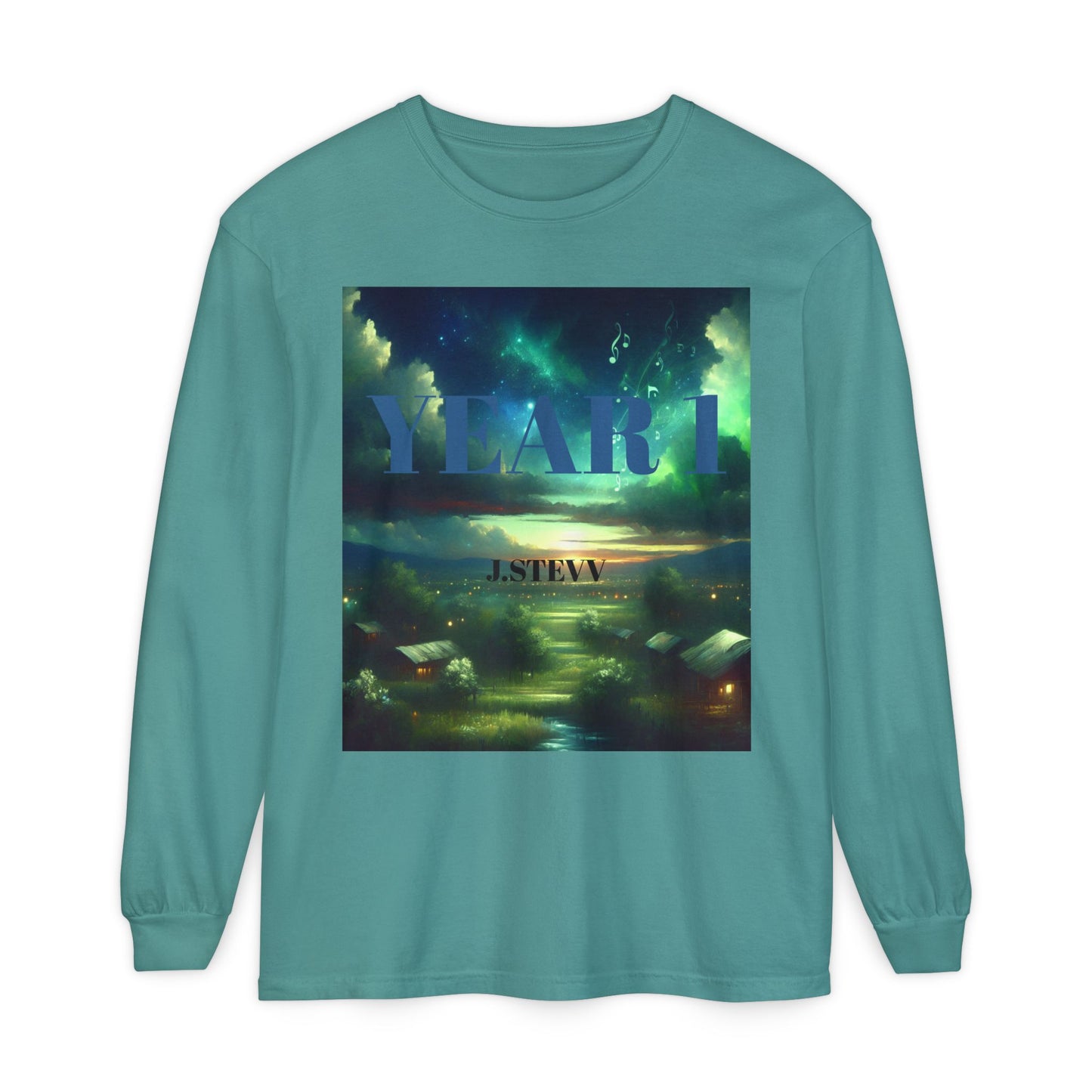 YEAR 1 Unisex Long Sleeve T-Shirt - Garment-Dyed Colorful Design