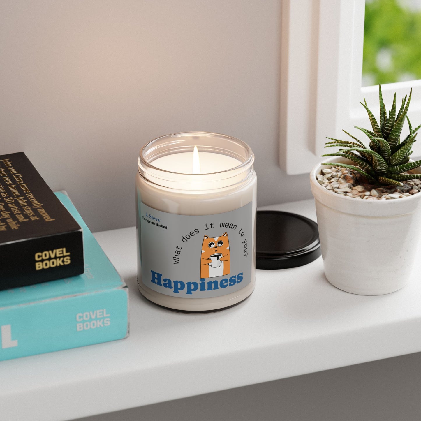 Happiness Scented Soy Candle - 9oz Therapeutic Candle for Relaxation and Self-Care
