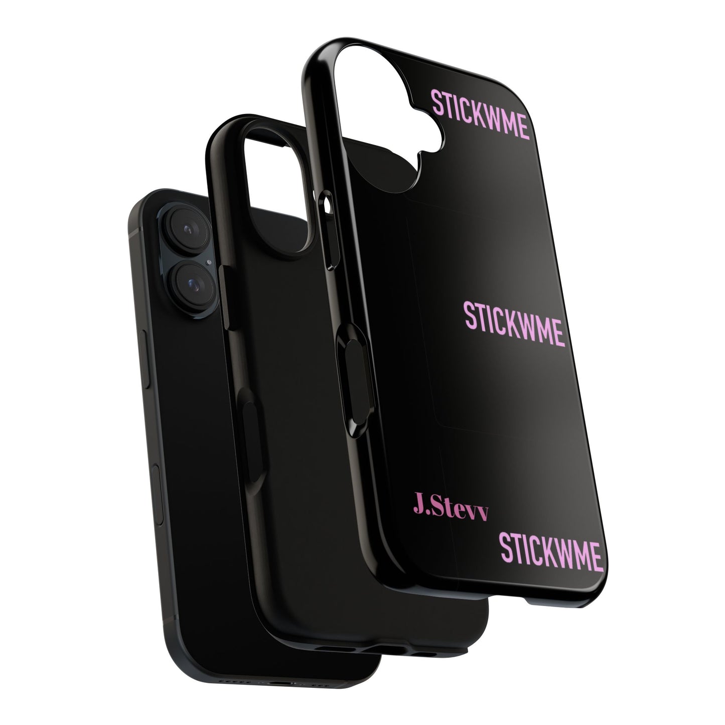 Trendy Phone Case with 'STICKWME' Design | Durable & Stylish Protection