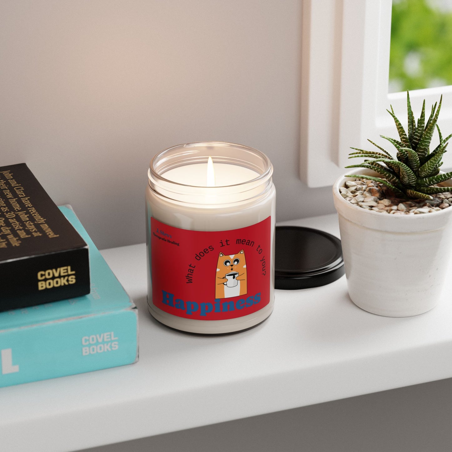 Happiness Scented Soy Candle - 9oz Therapeutic Candle for Relaxation and Self-Care