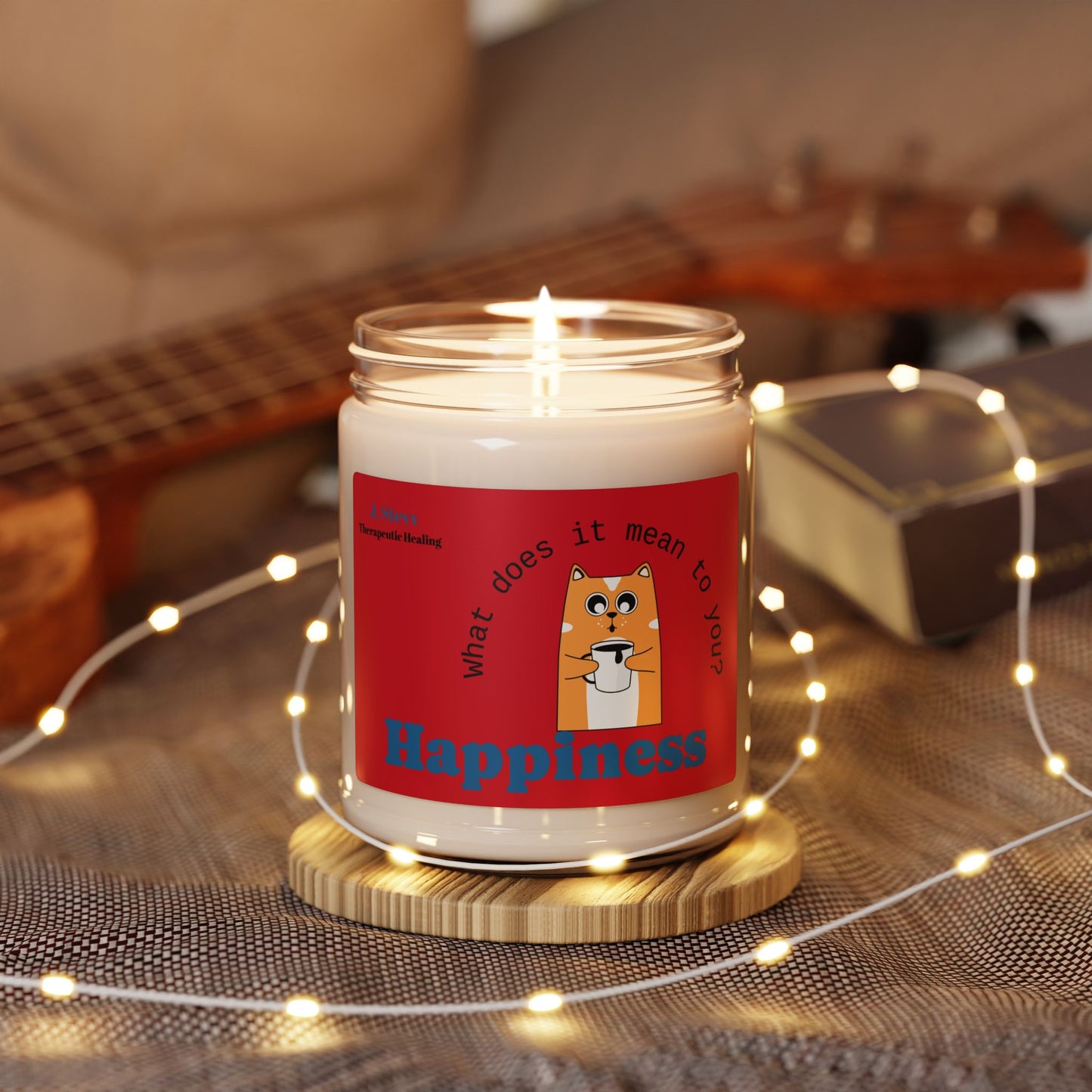 Happiness Scented Soy Candle - 9oz Therapeutic Candle for Relaxation and Self-Care