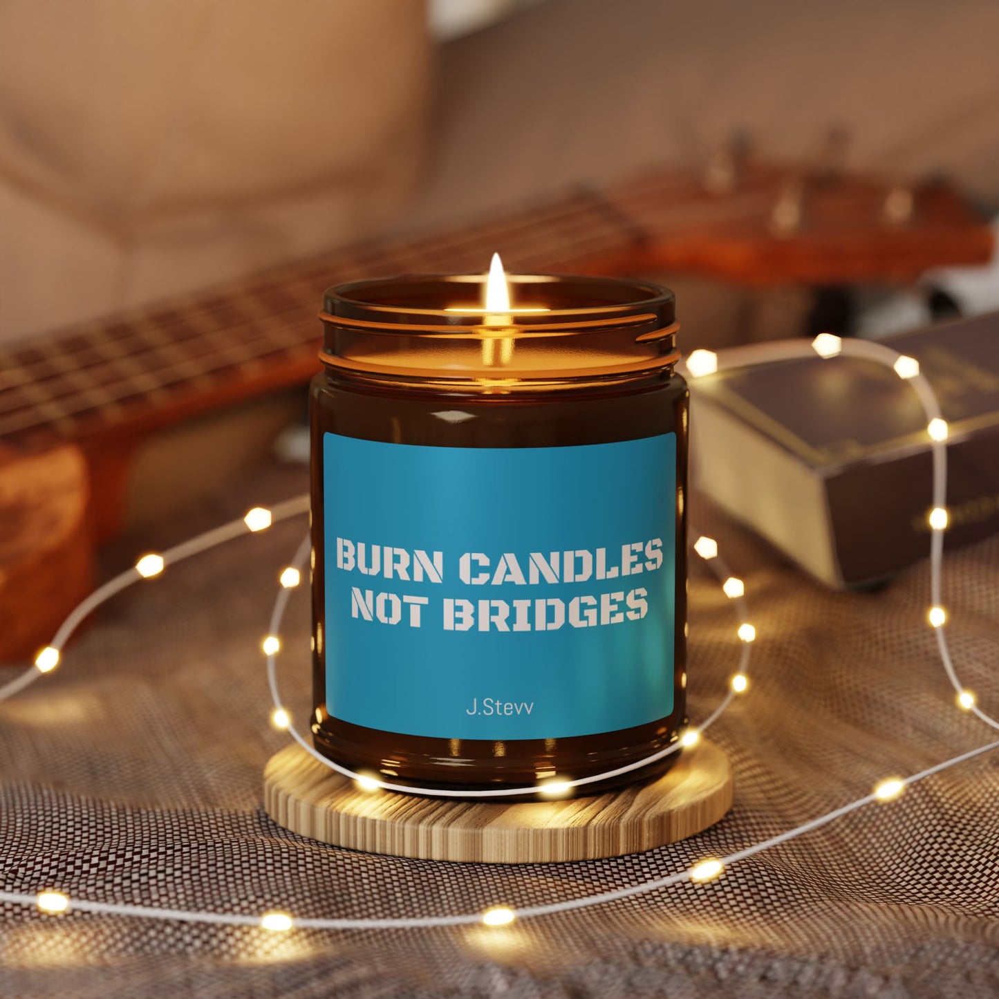 Scented Soy Candle (Multi-Size, Amber Jar)