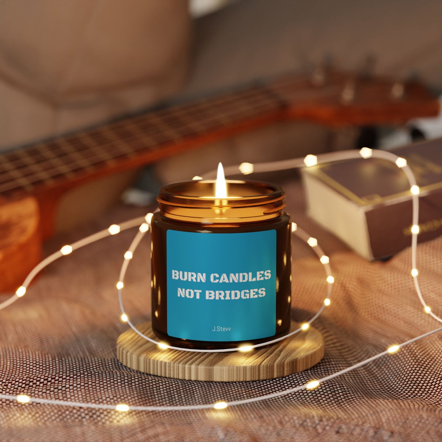 Scented Soy Candle (Multi-Size, Amber Jar)