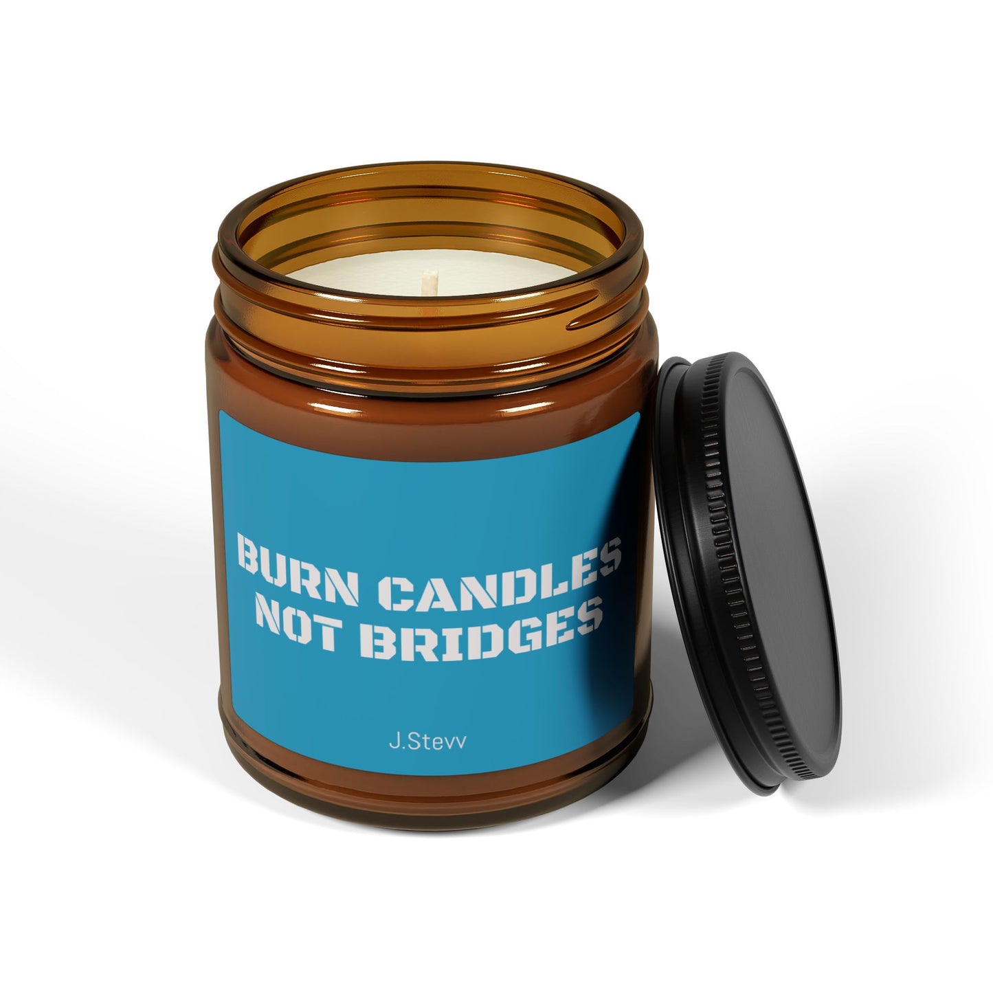 Scented Soy Candle (Multi-Size, Amber Jar)