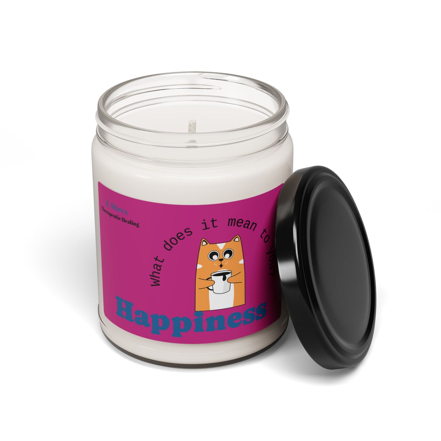 Happiness Scented Soy Candle - 9oz Therapeutic Candle for Relaxation and Self-Care