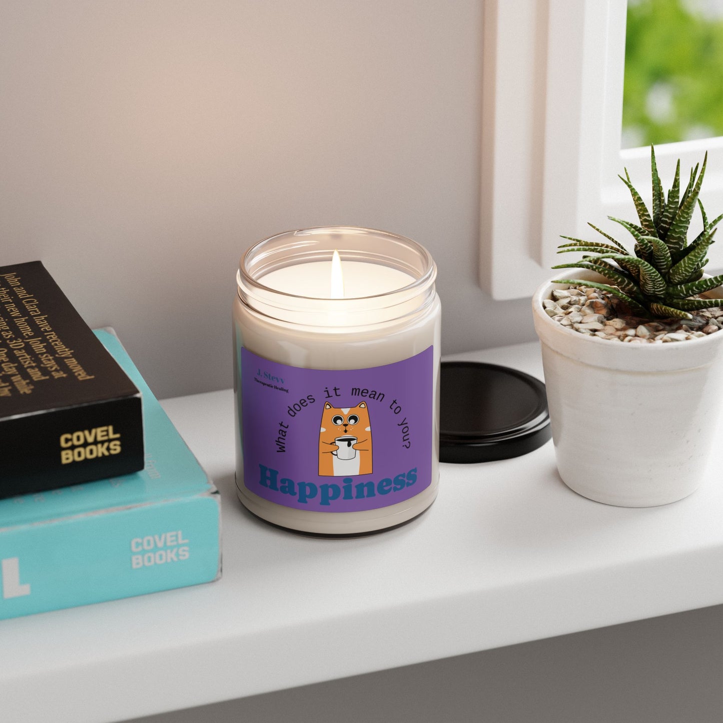 Happiness Scented Soy Candle - 9oz Therapeutic Candle for Relaxation and Self-Care