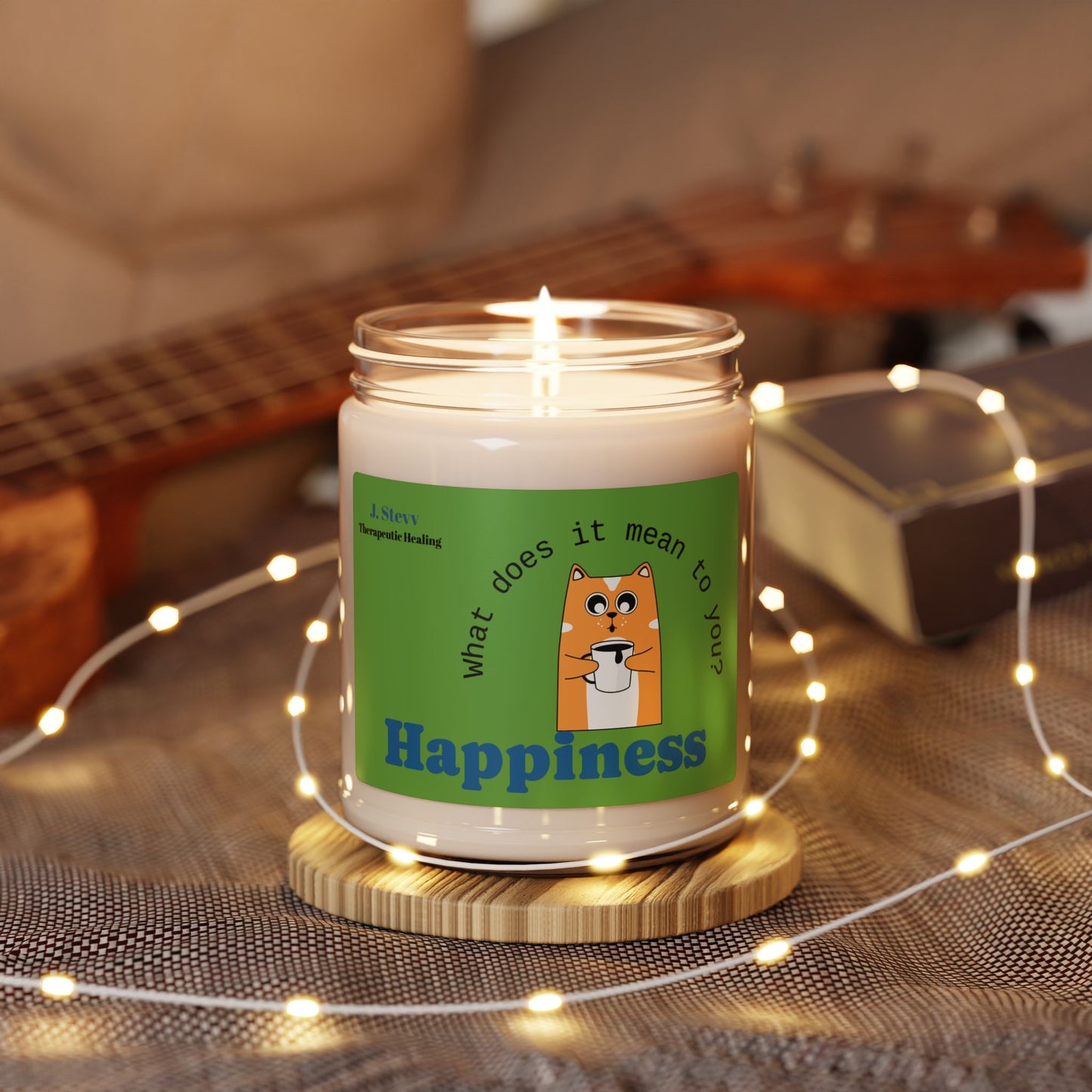 Happiness Scented Soy Candle - 9oz Therapeutic Candle for Relaxation and Self-Care
