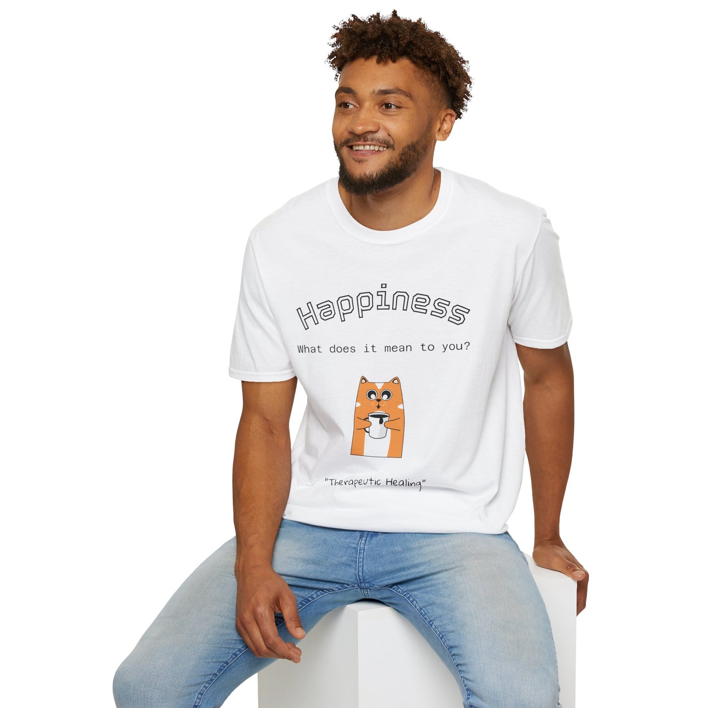 Happiness Unisex Softstyle T-Shirt - Therapeutic Healing Quote