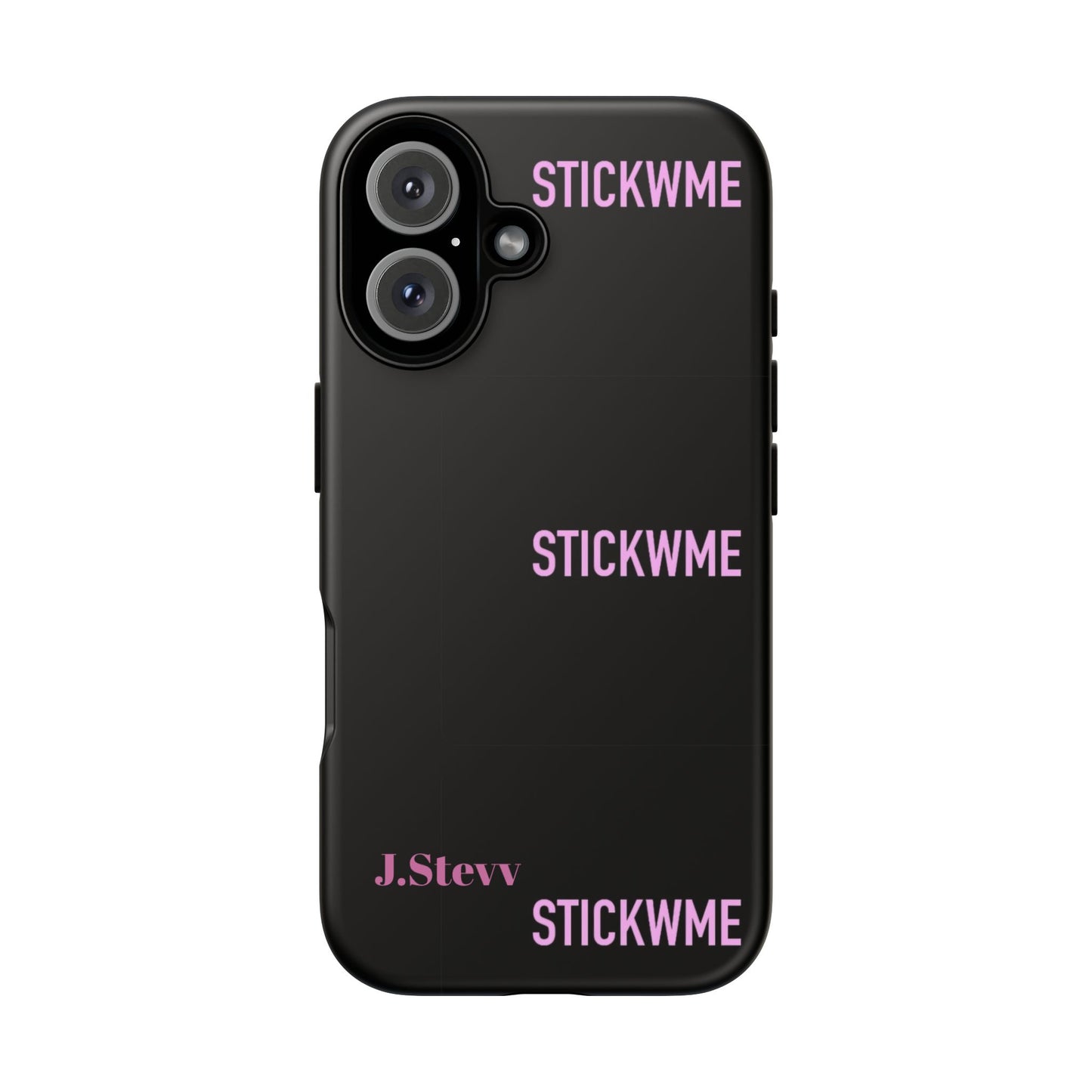 Trendy Phone Case with 'STICKWME' Design | Durable & Stylish Protection