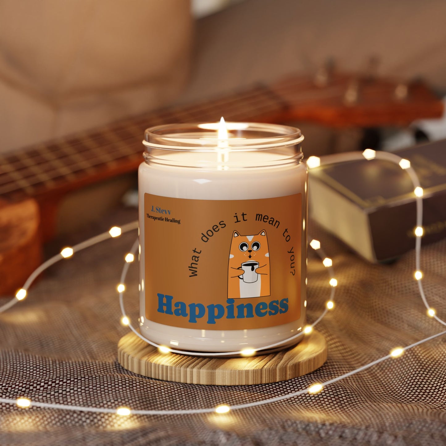 Happiness Scented Soy Candle - 9oz Therapeutic Candle for Relaxation and Self-Care