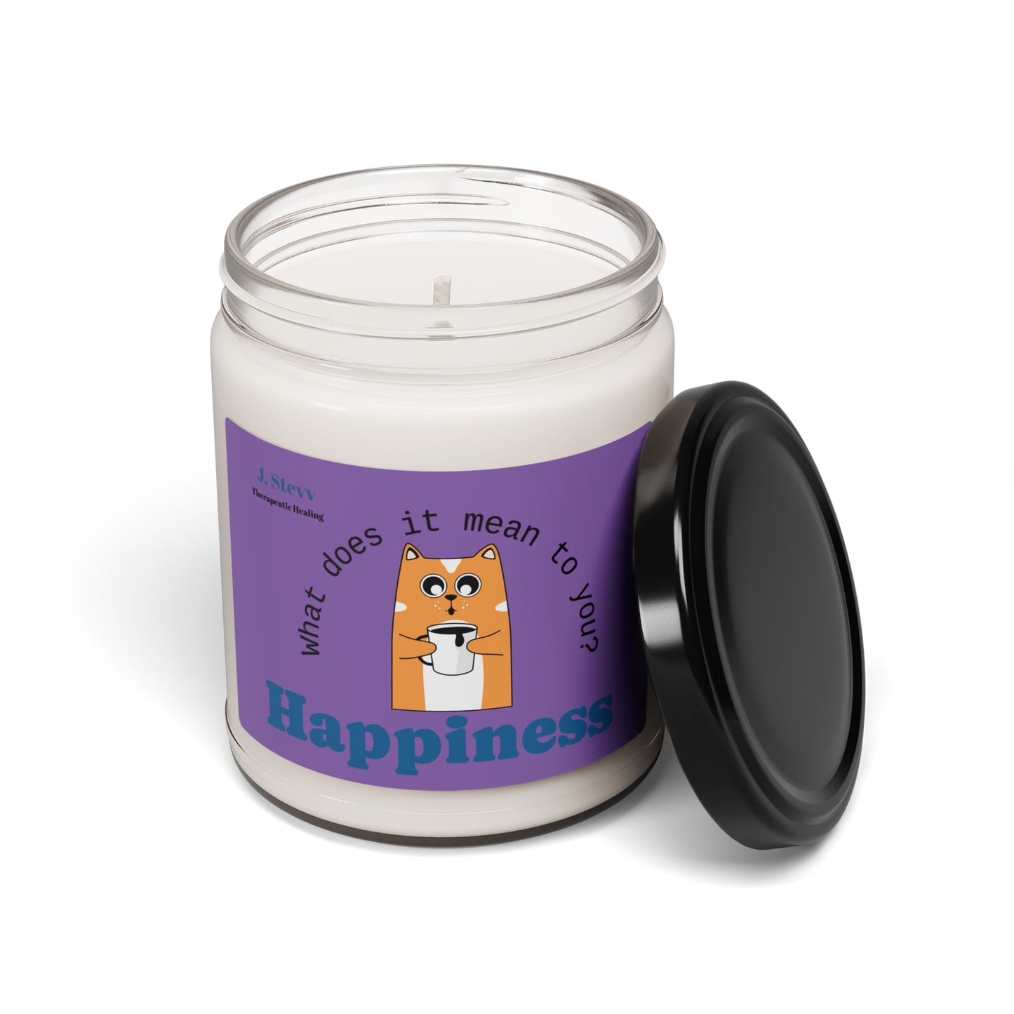 Happiness Scented Soy Candle - 9oz Therapeutic Candle for Relaxation and Self-Care