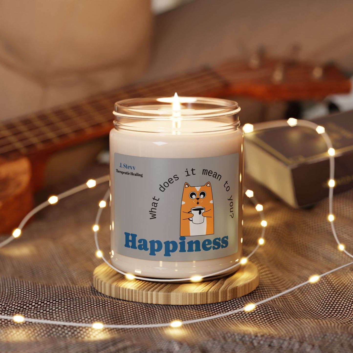 Happiness Scented Soy Candle - 9oz Therapeutic Candle for Relaxation and Self-Care
