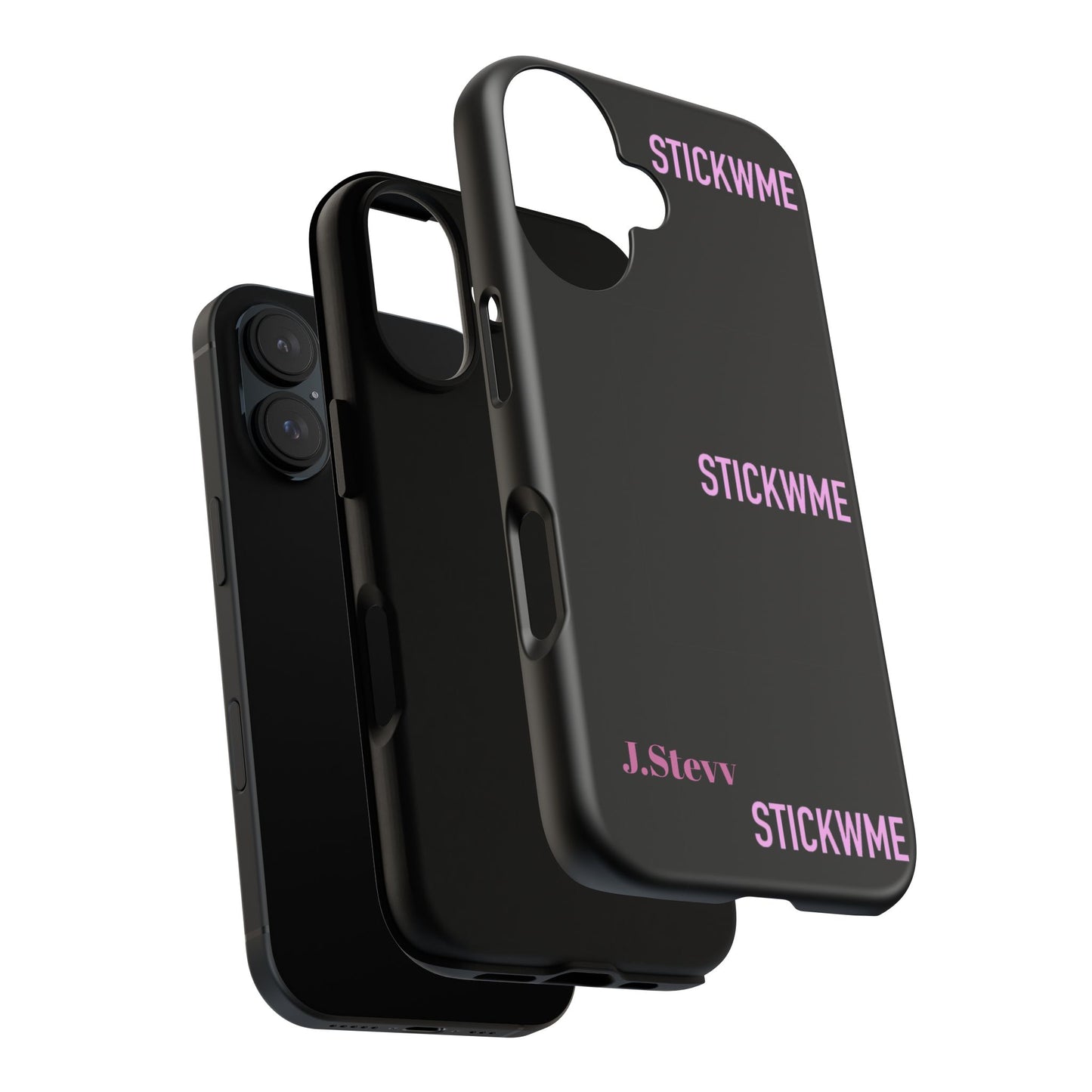 Trendy Phone Case with 'STICKWME' Design | Durable & Stylish Protection