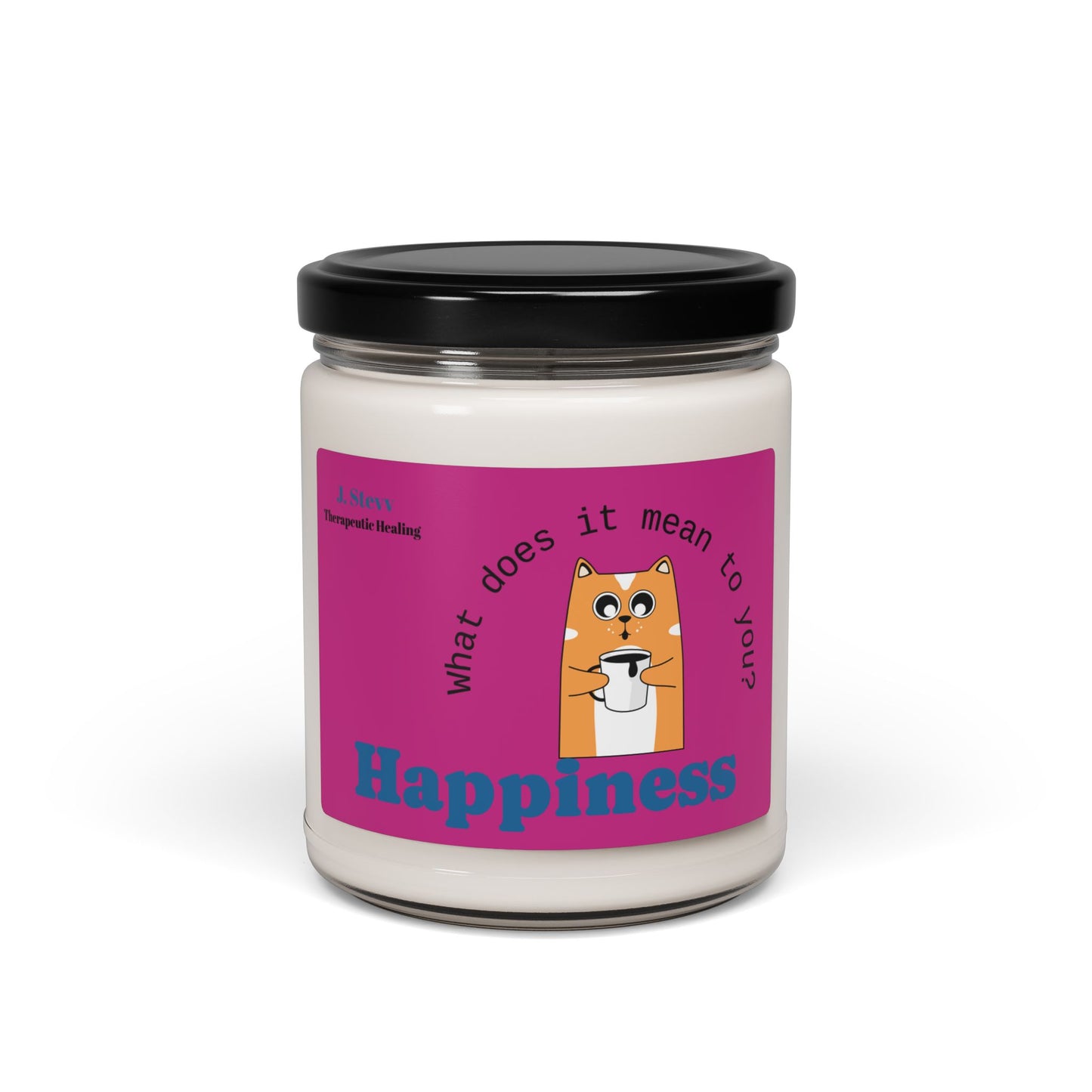 Happiness Scented Soy Candle - 9oz Therapeutic Candle for Relaxation and Self-Care