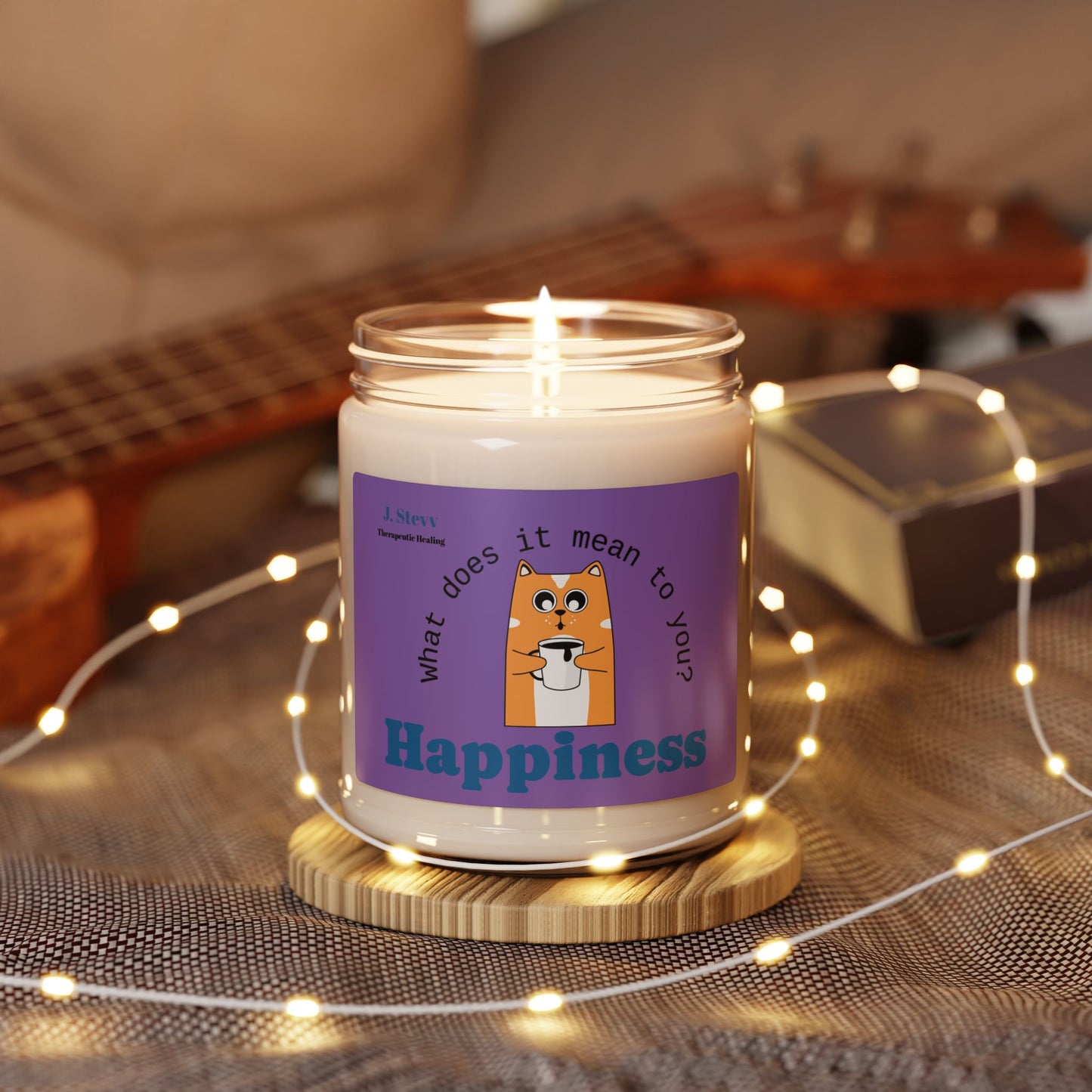 Happiness Scented Soy Candle - 9oz Therapeutic Candle for Relaxation and Self-Care