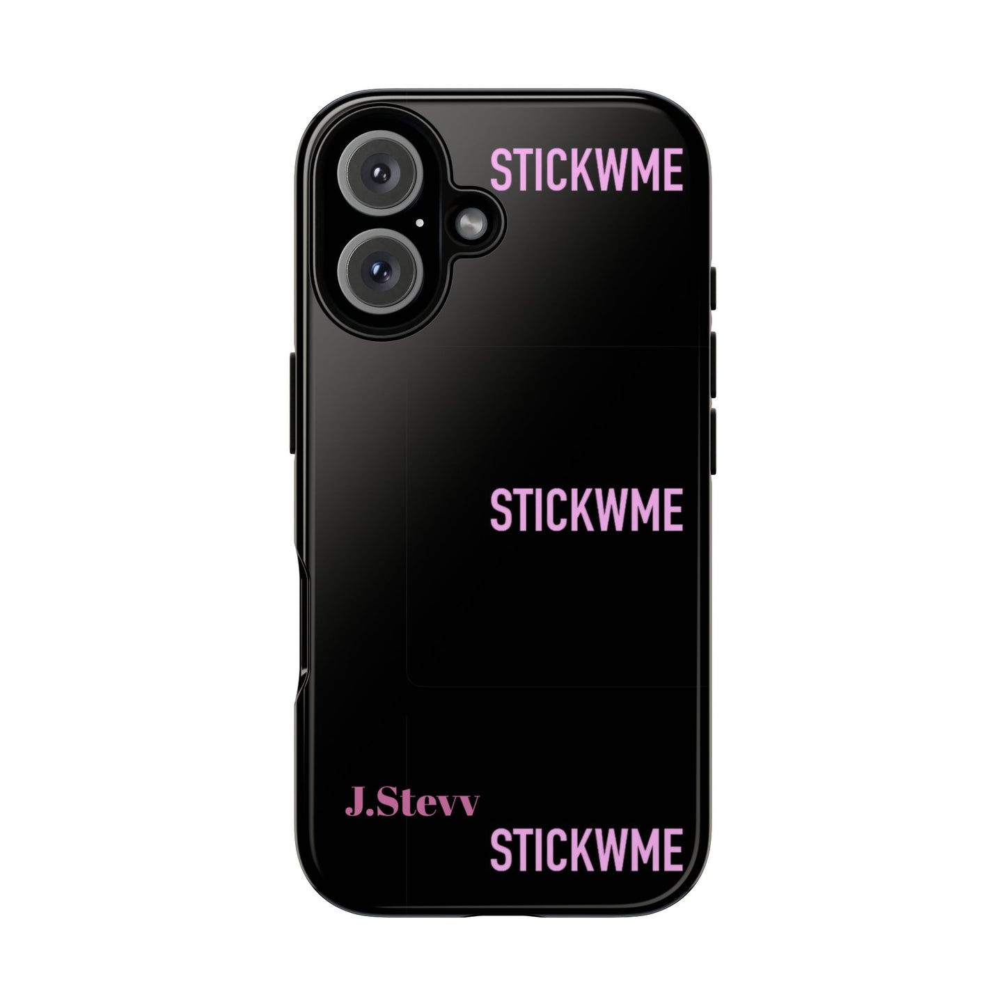 Trendy Phone Case with 'STICKWME' Design | Durable & Stylish Protection